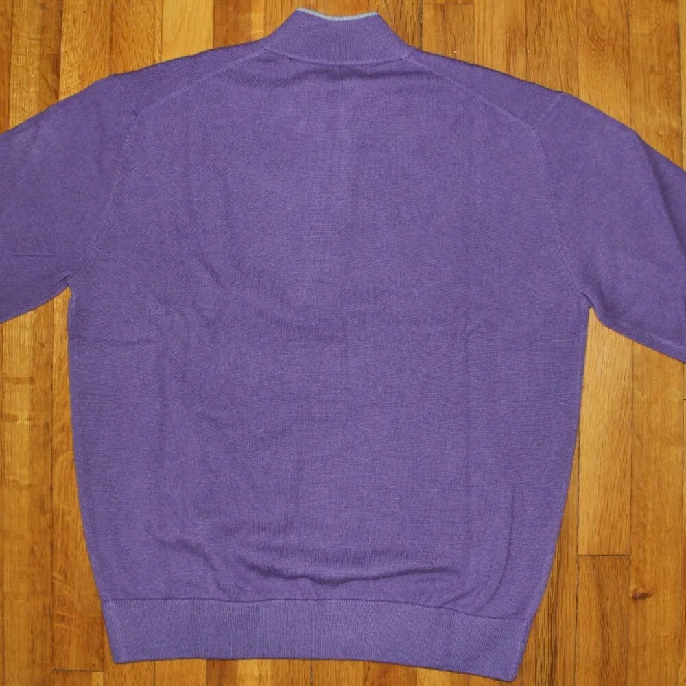 Greyson Clothiers Sebonack 1/4 Zip Golf Sweater Mens L Amalfi Wool Cashmere - Picture 4 of 5